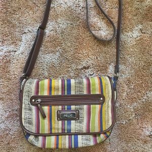 🌈RELIC brand crossbody striped canvas bag 🌈